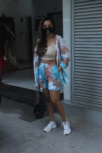 Mumbai: Malaika Arora Spotted Bandra 12th February 2021. (Photo: IANS)