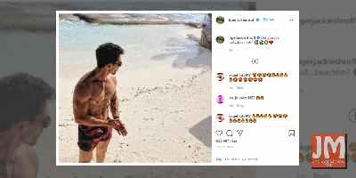 Tiger Shroff goes shirtless on the beach