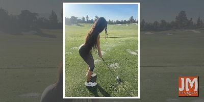 Kim Kardashian is in the mood for golf