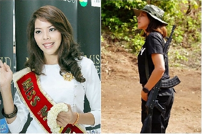 Burmese beauty queen turns rebel.