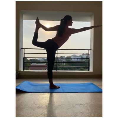 Keerthy Suresh roots for yoga therapy to keep tension away