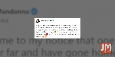 Rashmika Mandanna warns fan who turned up at her home to meet her