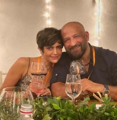 Mandira Bedi shares photos with husband Raj Kaushal.(photo:instagram)