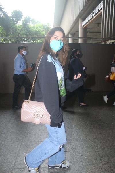 Mumbai: Indian actress Tamanna Bhatia Spotted at Airport Arrival on Thursday July 15, 2021.(Photo: Sanjay Tiwari/IANS)