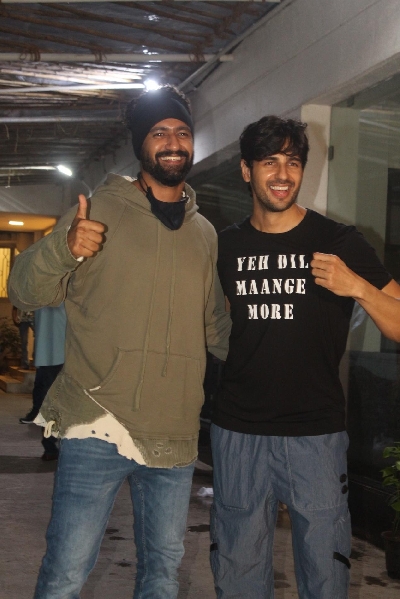 Mumbai: Shershaah Special Screening With Sidharth Malhotra Vicky Kaushal & Many More on Tuesday August 10, 2021.(Photo: Sanjay Tiwari/IANS)