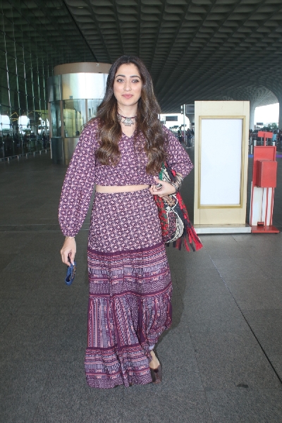 Mumbai: Laxmi Rai spotted at airport departure on Tuesday, August 24, 2021.(Photo: Sanjay Tiwari/IANS)