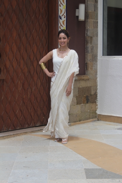 Mumbai: Yami Gautam Spotted Promoting Bhoot Police Movie at Sun n Sand Juhu on Wednesday, September 01, 2021.(Photo: Sanjay Tiwari/IANS)