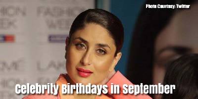 Famous Celebrities' Birthday in September