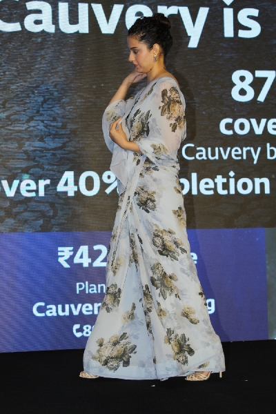 Mumbai: Actress Kangana Ranaut at "Cauvery Calling" campaign in Mumbai, on Sep 5, 2019. (Photo: IANS)