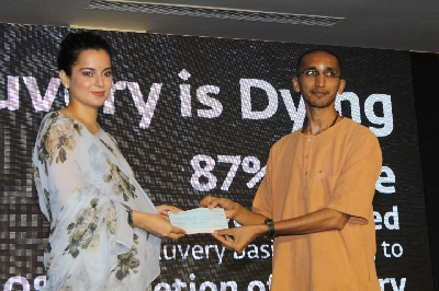 Mumbai: Actress Kangana Ranaut at "Cauvery Calling" campaign in Mumbai, on Sep 5, 2019. (Photo: IANS)