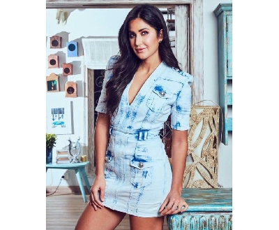 Bollywood actress and fashionista Katrina Kaif's photograph in a denim dress is winning hearts on social media. Katrina chose a faded denim short dress to make a statement during an appearance at an event here.