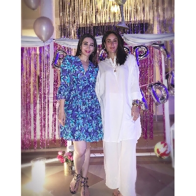 Bollywood star Kareena Kapoor cut the birthday cake on September 21. In a viral video, Kareena's husband Saif Ali Khan, son Taimur and sister Karisma Kapoor are among guests wishing the "Veere Di Wedding" actress.