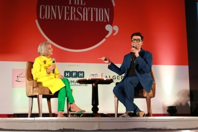 Ma Anand Sheela, secretary of the late godman Bhagwan Rajneesh and filmmaker Karan Johar.