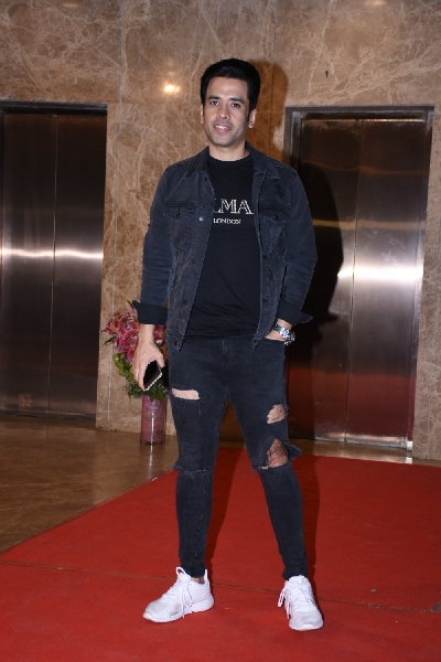Mumbai: Actor Tusshar Kapoor at filmmaker Ramesh Taurani's Diwali bash in Mumbai on Oct 23, 2019. (Photo: IANS)