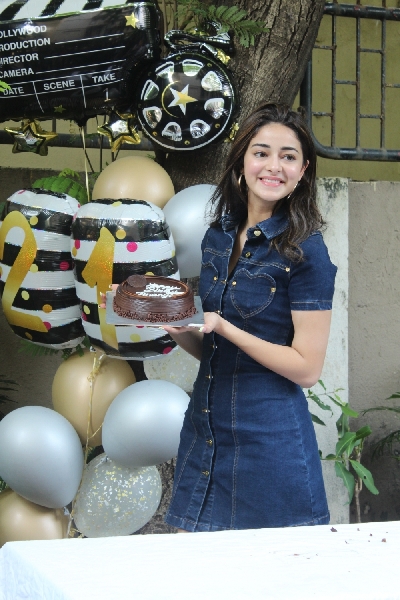 Mumbai: Actress Ananya Pandey celebrates her 21st birthday in Mumbai on Oct 30, 2019. (Photo: IANS)