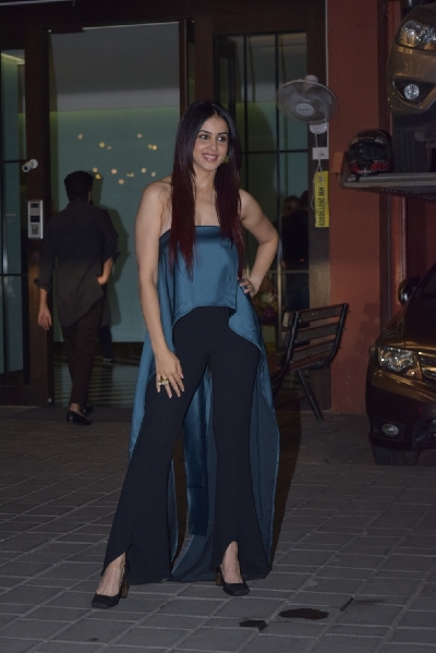 Mumbai: Actress Genelia D'Souza at the wedding anniversary party of actor Aayush Sharma and his wife Arpita Khan in Mumbai on Nov 18, 2019. (Photo: IANS)