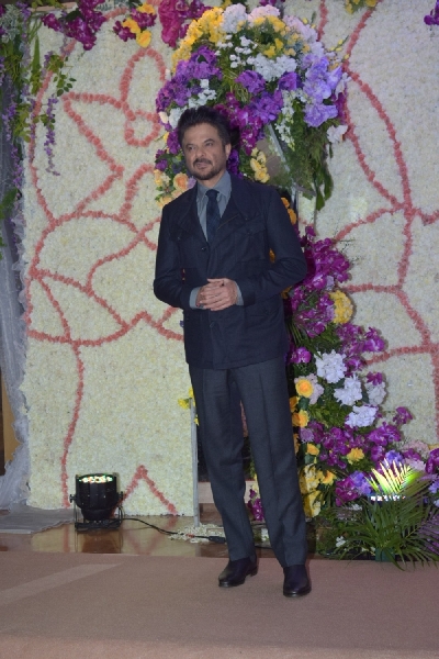 Mumbai: Actor Anil Kapoor at the wedding reception of filmmaker Sooraj Barjatya's son Devaansh Barjatya in Mumbai on Nov 29, 2019. (Photo: IANS)