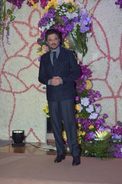 Mumbai: Actor Anil Kapoor at the wedding reception of filmmaker Sooraj Barjatya's son Devaansh Barjatya in Mumbai on Nov 29, 2019. (Photo: IANS)