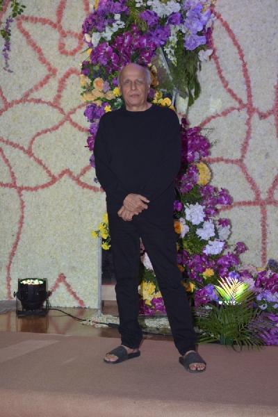 Mumbai: Filmmaker Mahesh Bhatt at the wedding reception of filmmaker Sooraj Barjatya's son Devaansh Barjatya in Mumbai on Nov 29, 2019. (Photo: IANS)