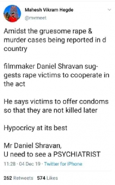 A smalltime filmmaker named Daniel Shravan