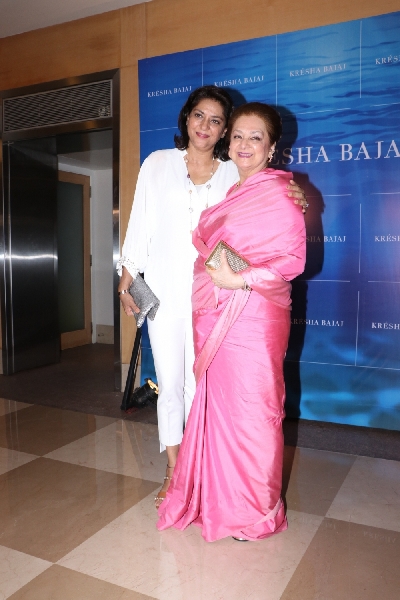 Mumbai: Congress leader Priya Dutt and actress Saira Banu arrives at the first year anniversary celebration of fashion designer Kresha Bajaj's store in Mumbai on Dec 7, 2019. (Photo: IANS)