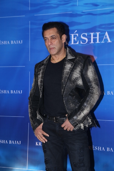 Mumbai: Actor Salman Khan arrives at the first year anniversary celebration of fashion designer Kresha Bajaj's store in Mumbai on Dec 7, 2019. (Photo: IANS)